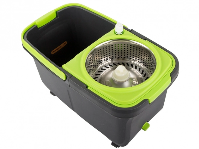 Roterende mop met 2 microvezelpads en doseeremmer