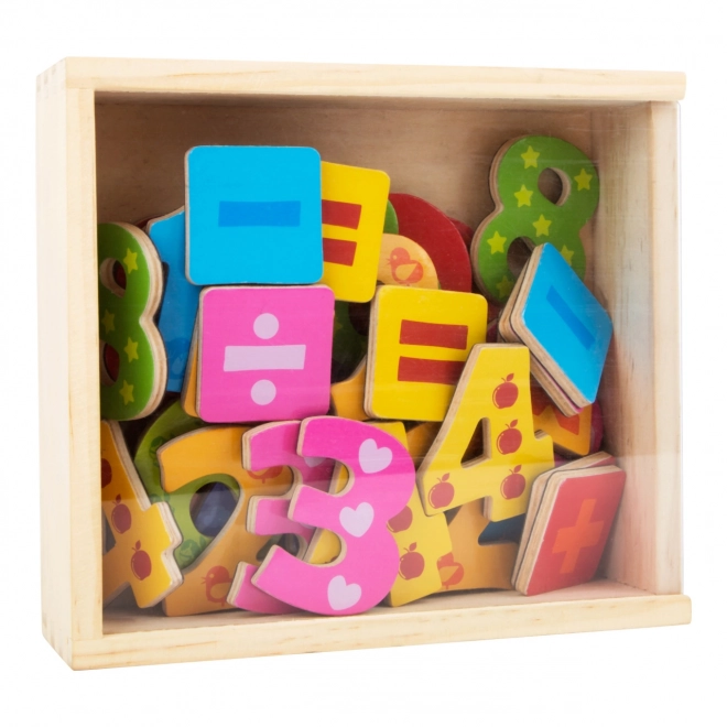 Small Foot houten gekleurde magnetische cijfers 40 stuks