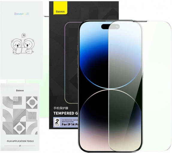 Baseus Crystal Series beschermglas voor iPhone 14 Pro