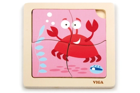 Houten Krab Puzzel voor de Kleintjes