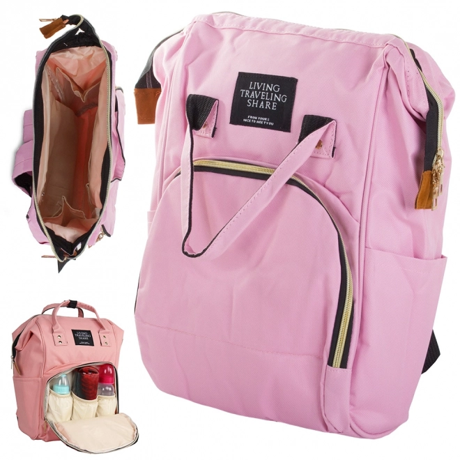 Organisator rugzak voor kinderwagen tas voor moeders vaders 3-in-1 – Roze