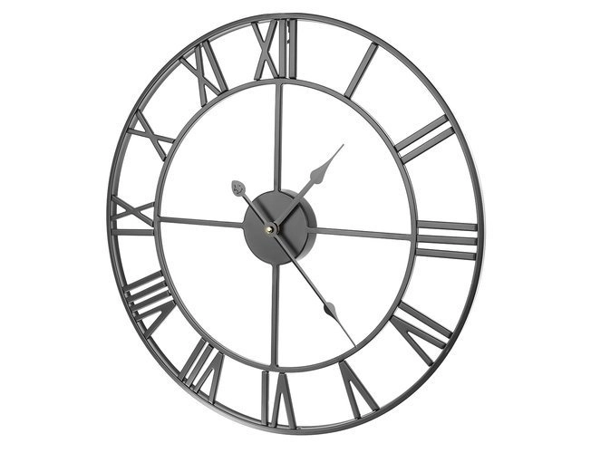 zwarte retro wandklok