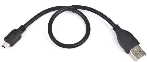 MiniUSB 2.0-kabel 5‑pin 0,3 m zwart voor CANON