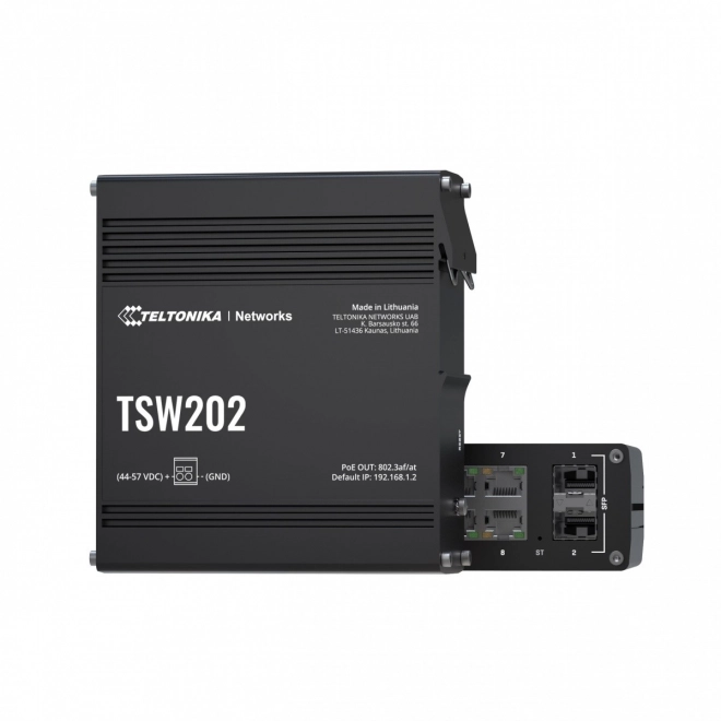 Industriële beheerde schakelaar TSW202 2xSFP 8xPoE+ L2/L3