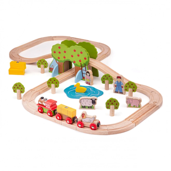 Bigjigs Rail Houten Treinset Boerderij