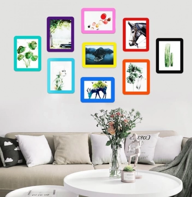 Magnetisch zelfklevend frame van grootte 12,3x8,1 cm - roze