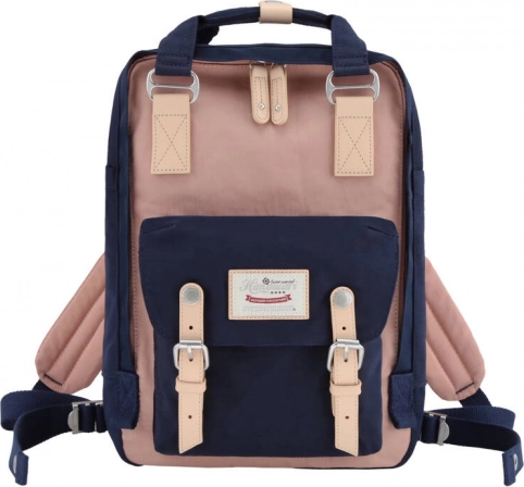 Laptoprugzak Himawari 14'' donkerblauw en roze