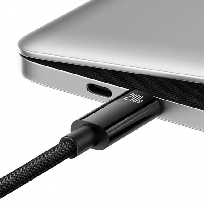 Kabel USB-C naar USB-C Baseus Tungsten Gold 240W 1 m (zwart)