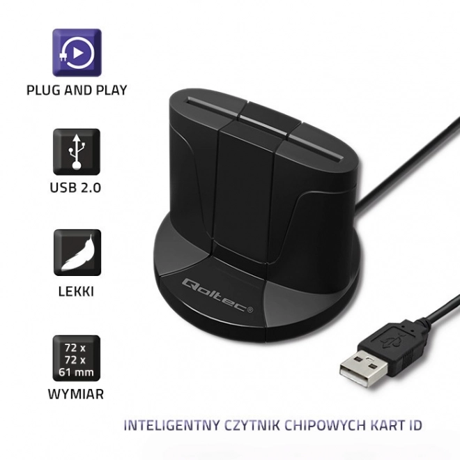 Intelligente chipkaartlezer Qoltec