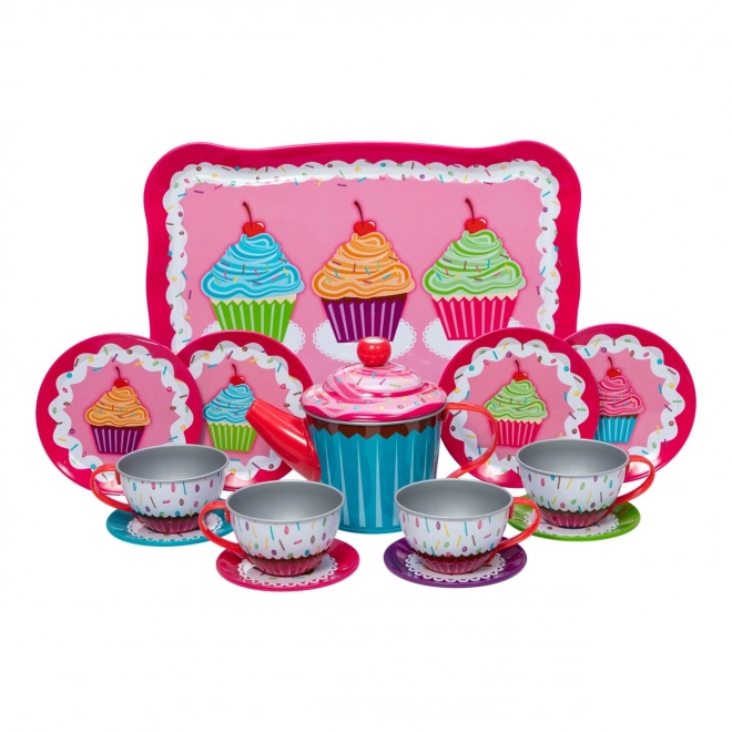 Kinder theeservies met muffinmotief