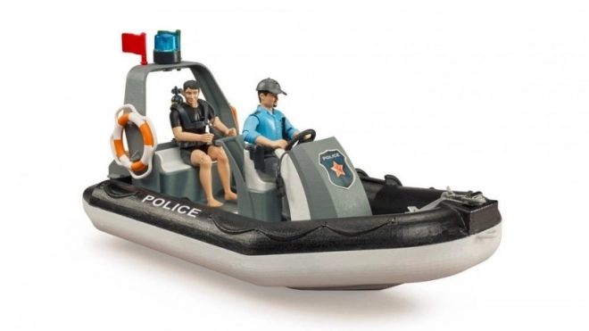 Bruder Politieboot met Agent en Duiker