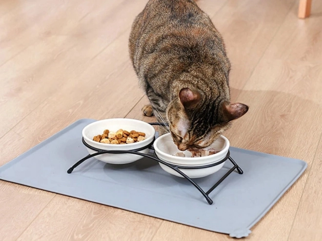 Waterdichte siliconen antislipmat voor kom voor honden en katten
