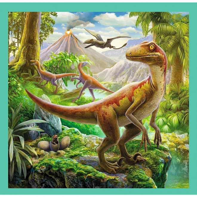 Puzzel 3in1 Wereld van Dinosauriërs 20x19,5cm in doos 28x28x6cm