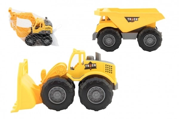 Bouwmachine plastic 18-20cm mix van soorten met vrije loop in net