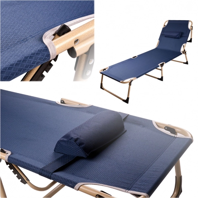 Opvouwbaar kampeerbed Canada 193 cm donkerblauw