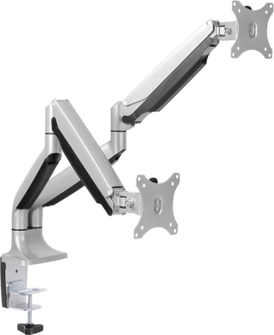 Dubbele monitorarm 13–27" met draagvermogen 2×9 kg