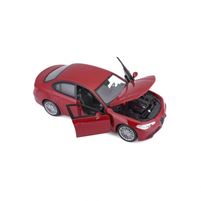 Bburago 1:24 Alfa Romeo Giulia (2016) metallic rood 18-21080