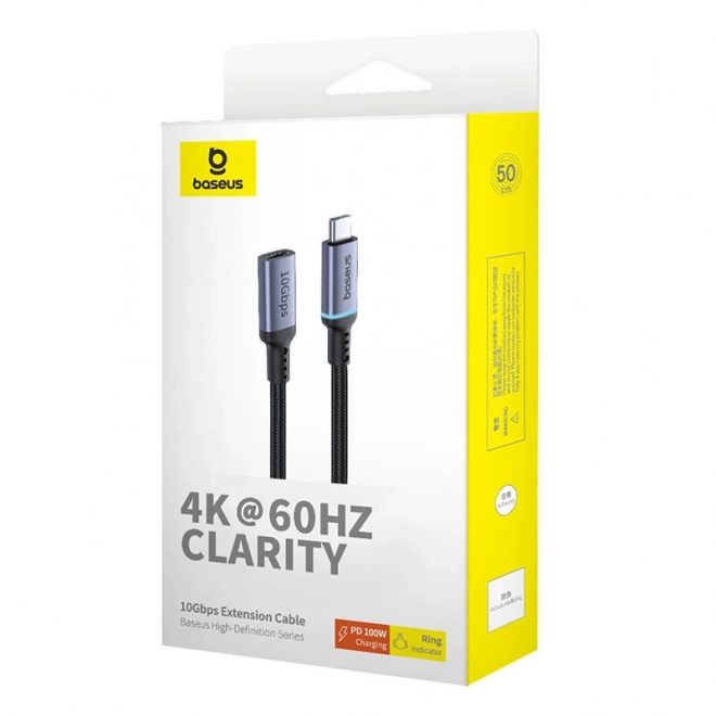 Verlengkabel Baseus USB-C 10Gb/s 0,5m