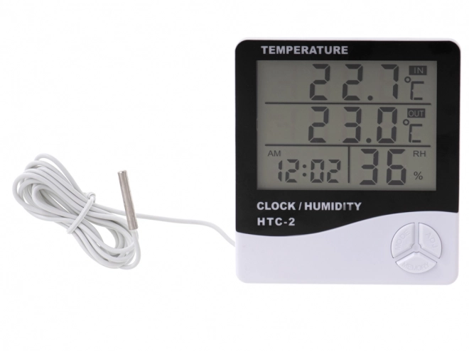 5v1 thermometer, hygrometer en klok HTC