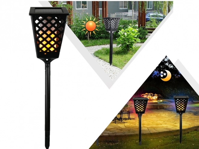 Solar tuinlantaarn met vlam effect