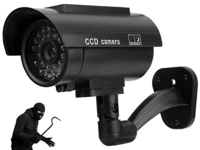 Buitenwand Dummy Camera met LED en Zonne-energie