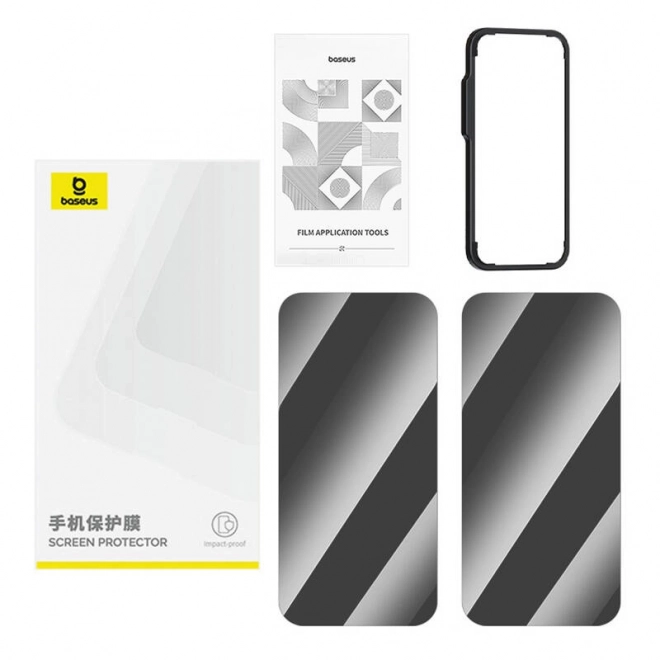 Baseus Superior mat beschermglas voor iPhone 11 Pro/X/XS + 2x reinigingskit en EasyStick
