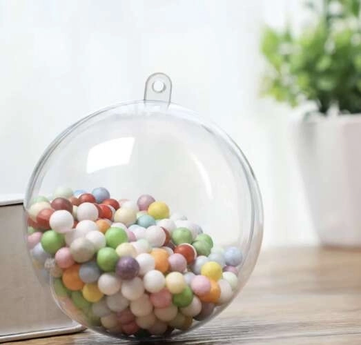 Transparante versieringen 10cm - set van 5 stuks Ruhhy 22276