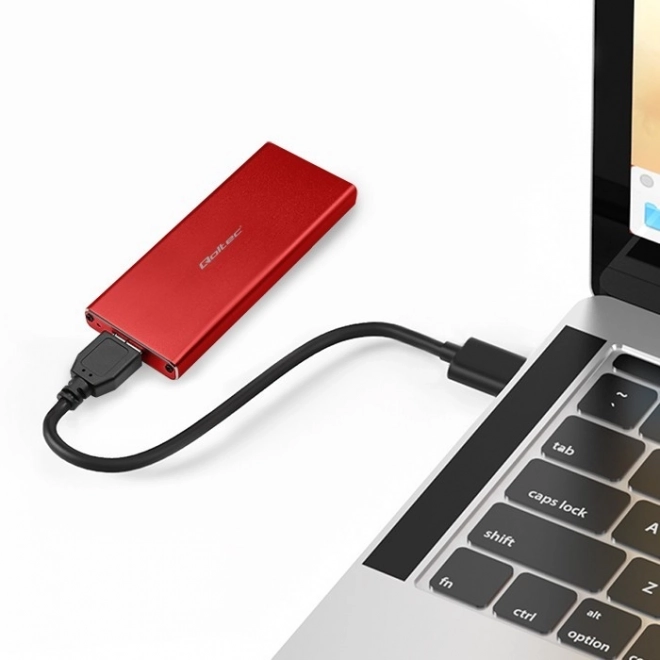 Kast | Behuizing voor schijf M.2 SSD | SATA | NGFF | USB 3.0 | Superspeed 5Gb/s | 2TB | Rode kleur