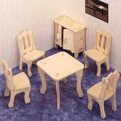 Woodcraft houten 3D-puzzel eetkamer