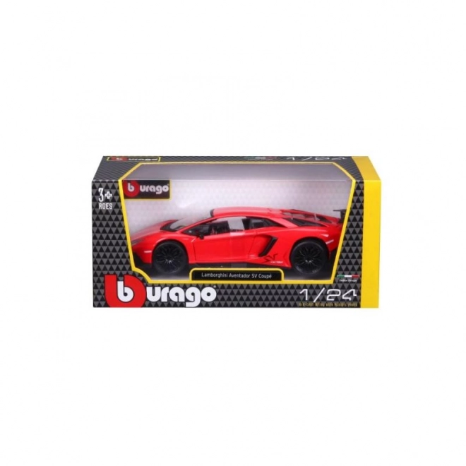 Metalen model Bburago Lamborghini Aventador rood 1:24