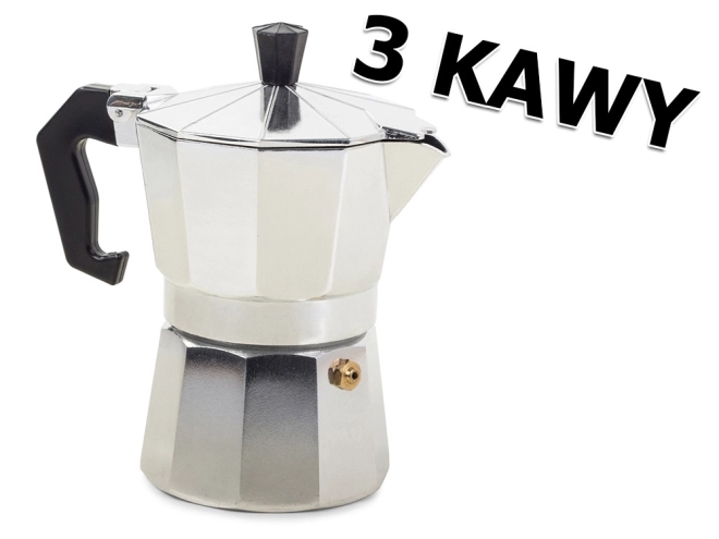 Aluminium koffiemaker voor 3 kopjes