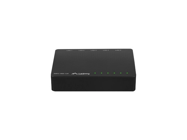 LANBERG DSP2-1005 5x 1Gb/s Niet-Beheerde Gigabit Ethernet Desktop 12V