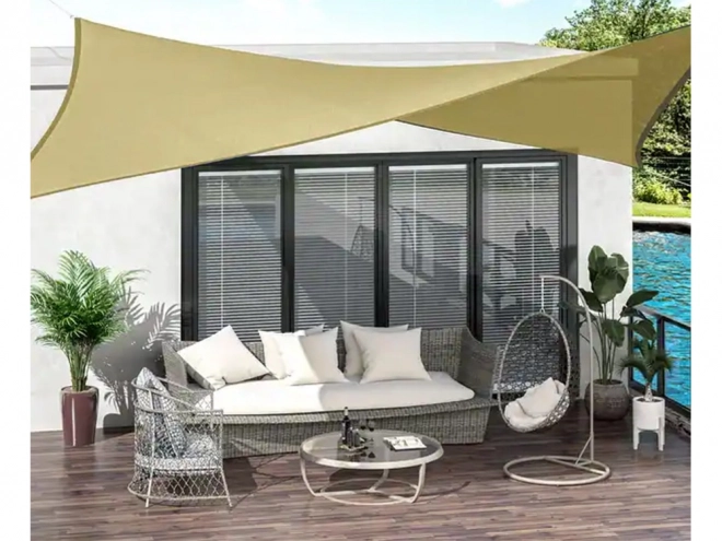Waterafstotende versterkte tuinzeil