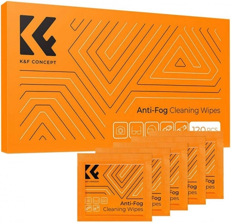 Vochtige doekjes voor het reinigen van lenzen en brillen K&F Concept 120 stuks