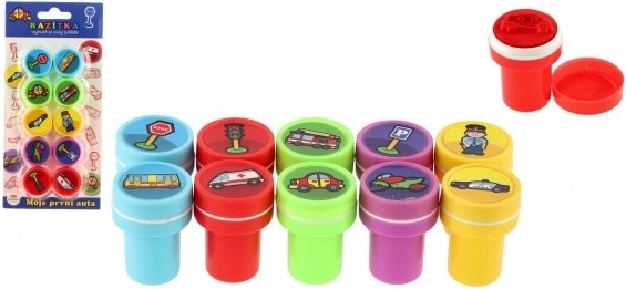 Zelfinktende stempels Mijn eerste auto's - 10 stuks
