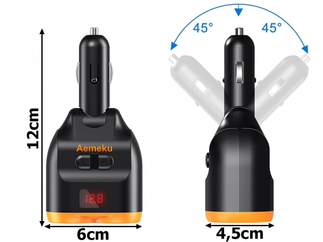 Aanstekerverdeler met USB-A en USB-C QC 3.0 lader