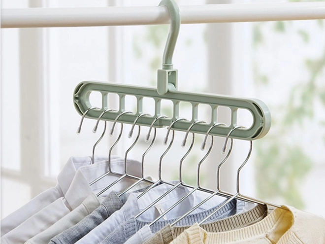 Multifunctionele kledingkast organizer groen 2 stuks