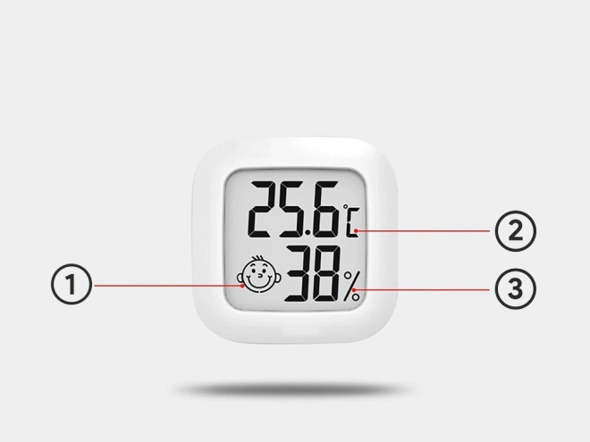 Digitale kamerthermometer en hygrometer