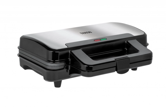Krachtige wafelmaker voor twee grote 1000W teflon wafels