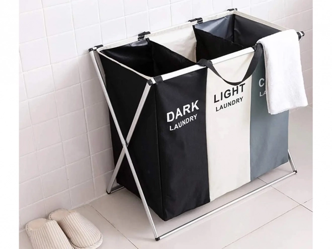 Praktische organizer voor wasgoed met drie verdelingen