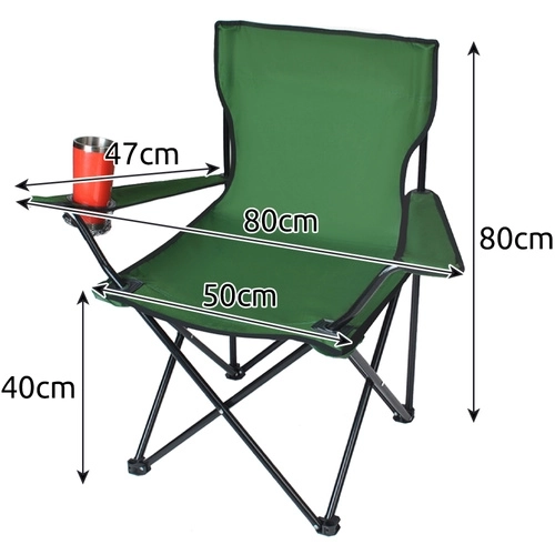 Visser / kampeer vouwstoel / fauteuil - groen