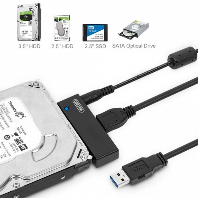 Adapter USB 3.0 naar SATA III voor HDD/SSD 2,5/3,5 inch