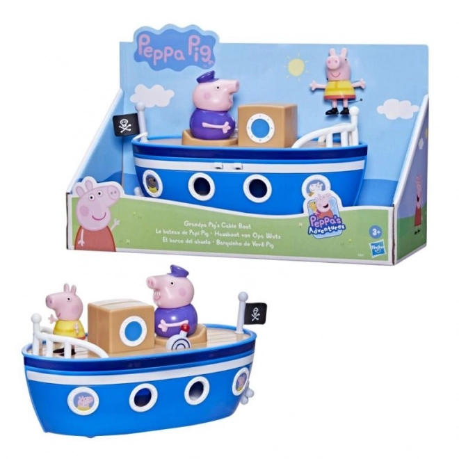 Peppa het Varkentje opa's stomerschip