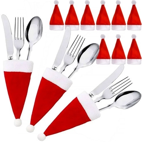 Bestekhoes - Kerstmutsjes, 12 stuks. Ruhhy 22303