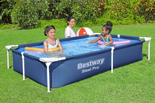SplashJr Steel Pro 221x150x43 BESTWAY Rack Pool + reparatieset