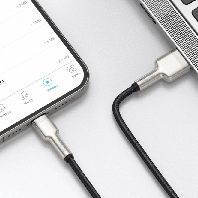 USB-kabel voor Lightning Baseus Cafule, 2,4A, 1m (zwart)
