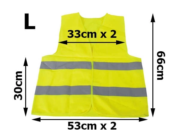 Reflecterende waarschuwingsvest geel maat L