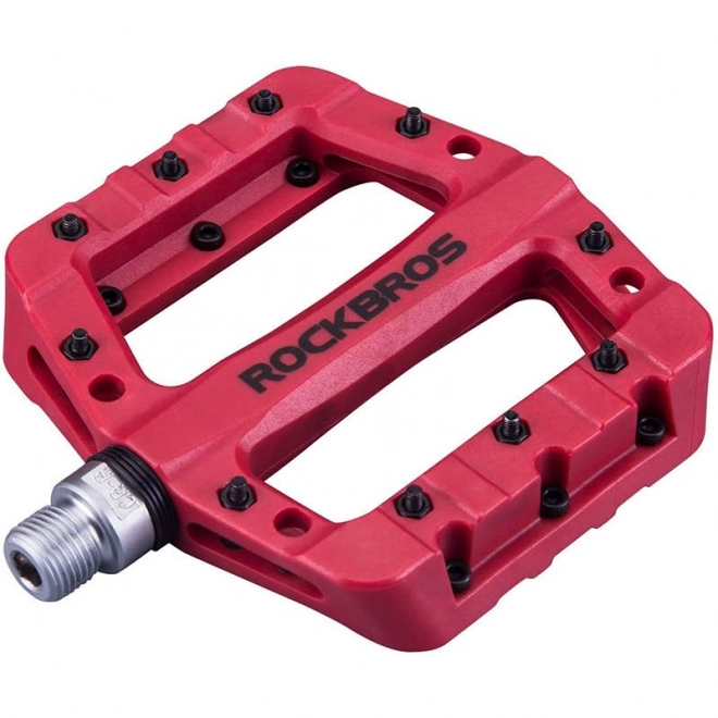 Fietspedalen, platform, nylon Rockbros 2017-12CRD (rood)