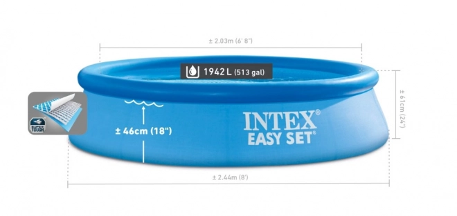 Opblaasbaar zwembad Intex Easy Set 244x61 cm
