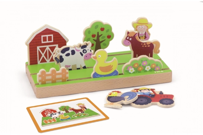 Viga houten educatieve puzzel leren over afstand 2-in-1